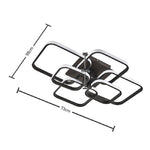 Contemporary Led Energy-efficient Semi Flush Ceiling Light | Cool White