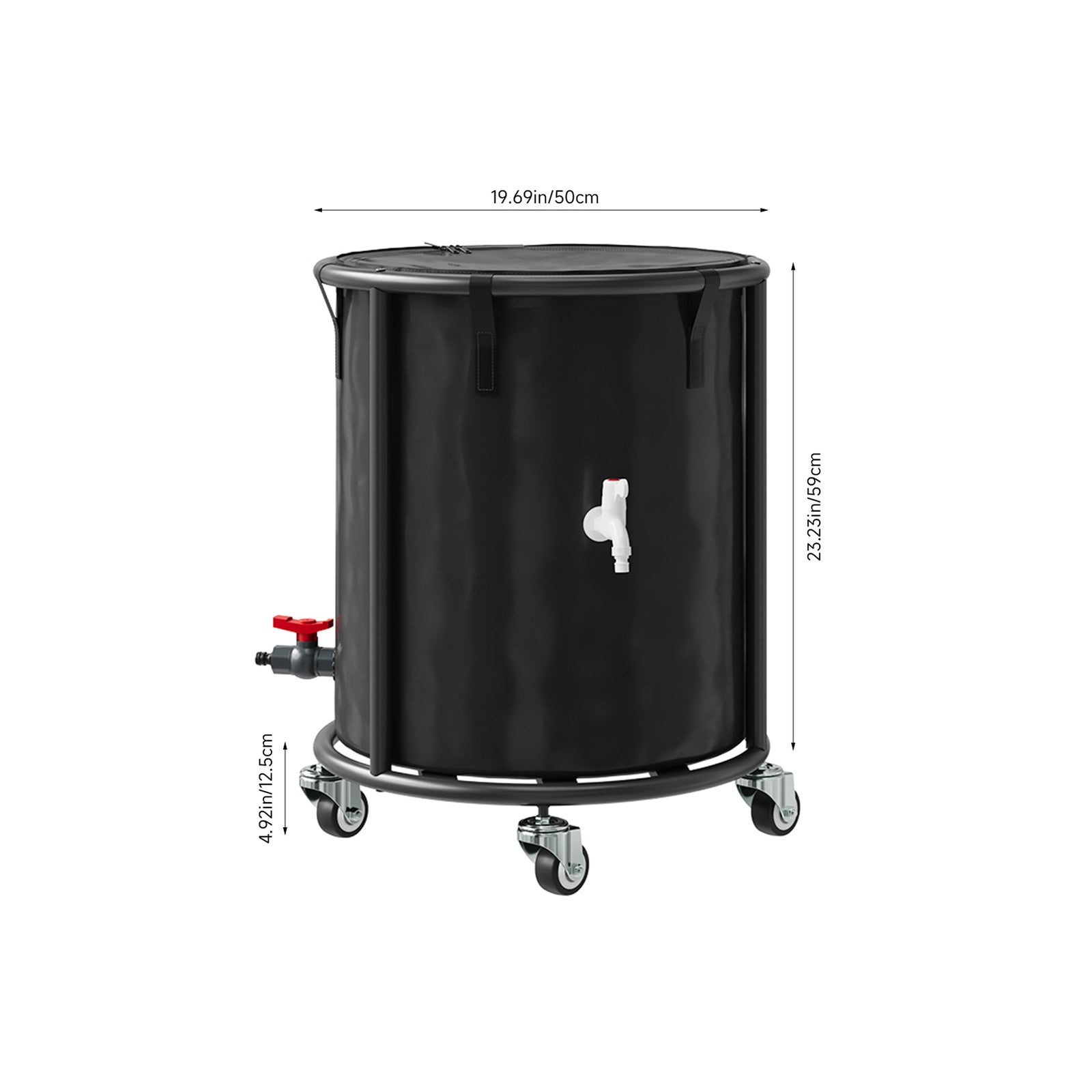 Portable Rain Barrel With Castors | 114l