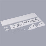 Set Of 3 Wooden Shelves Storage Display Rack Wall-mounted White