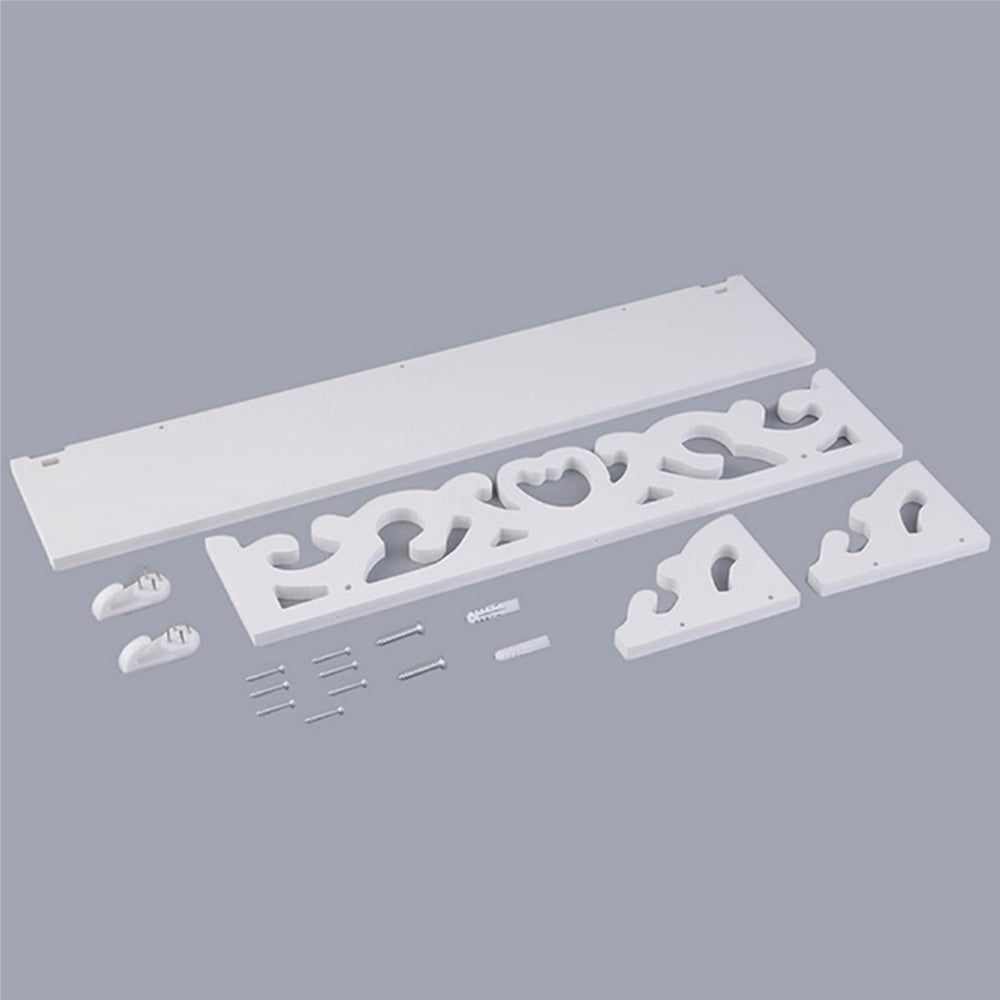 Set Of 3 Wooden Shelves Storage Display Rack Wall-mounted White