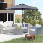 2.6m Patio Umbrella With Tilt Crank | Gray
