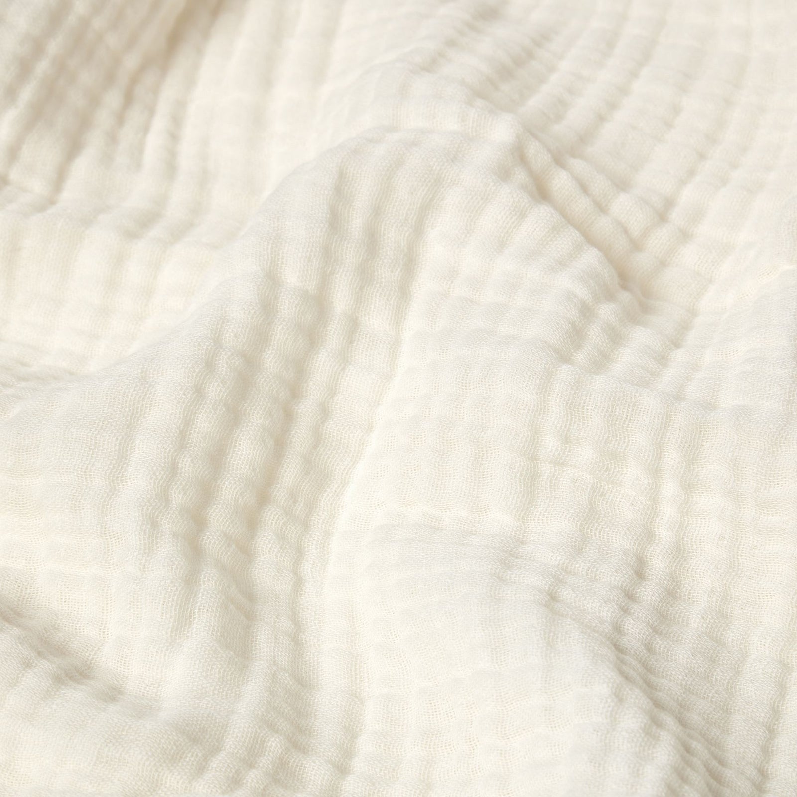 Pure Handmade Cotton Muslin Bed Throw Blanket (127 X 180 Cm) | 125cm x 180cm | White