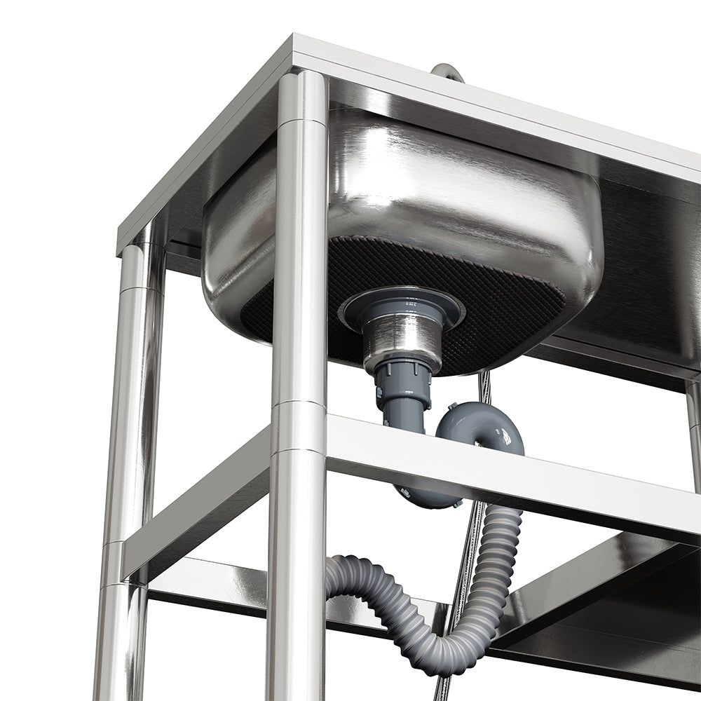 75cm W X 40cm D X 80cm H Bathroomdeco Stainless Steel One Compartment Sink With Shelves And Drainboard