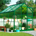 Traditional Metal Greenhouse | 6.2 x 6.2 x 6.6ft | Green