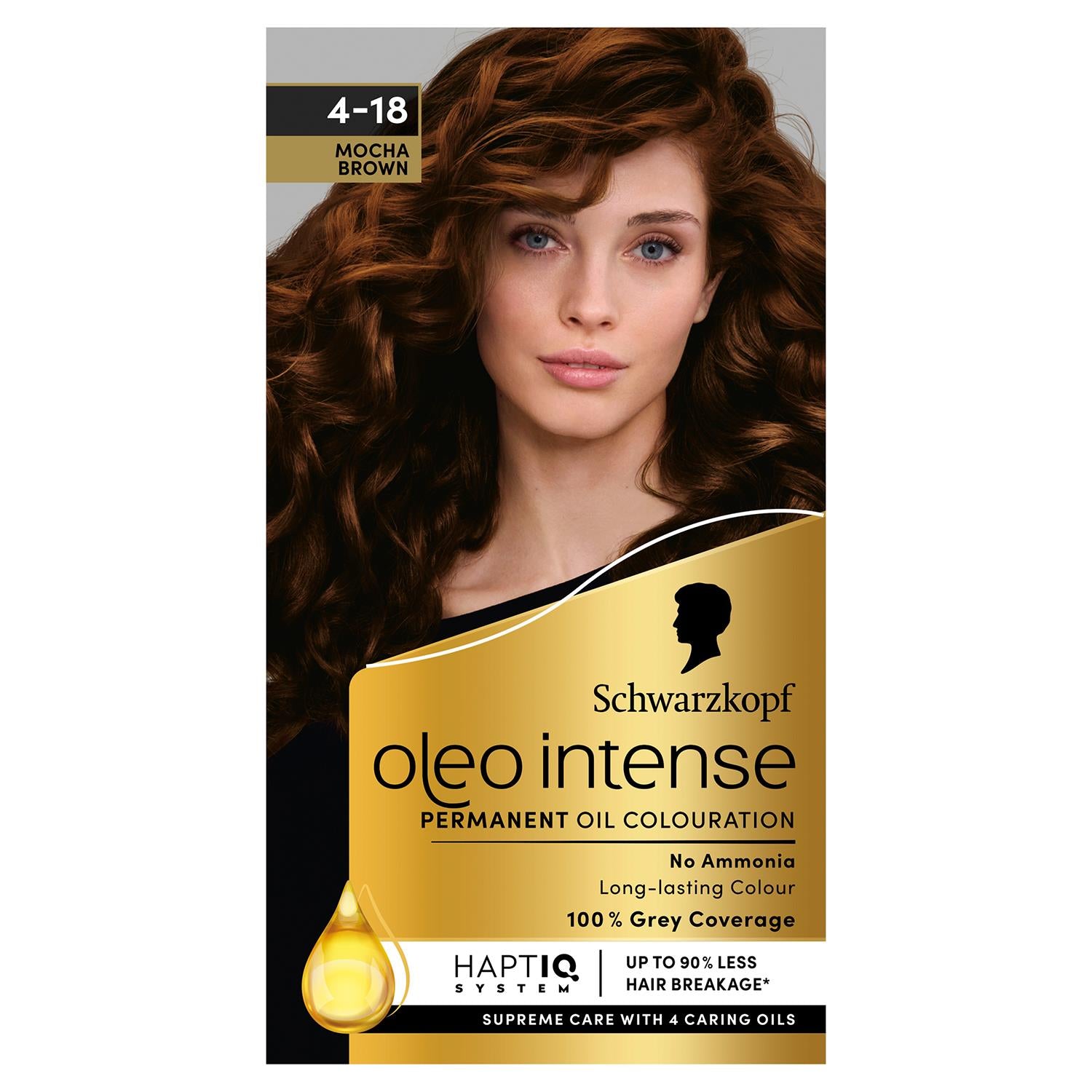 Schwarzkopf Oleo Intense Permanent Oil Colour Hair Dye 4-18 Mocca Brown