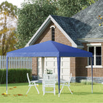 3 X 3m Garden Pop Up Gazebo Height Adjustable Marquee | Blue