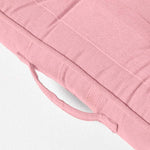 Rajput Ribbed Cotton Floor Cushion | 40cm x 40cm | Pink