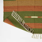 Lundi Kilim  Cotton & Jute Rug | 120cm x 180cm | Green