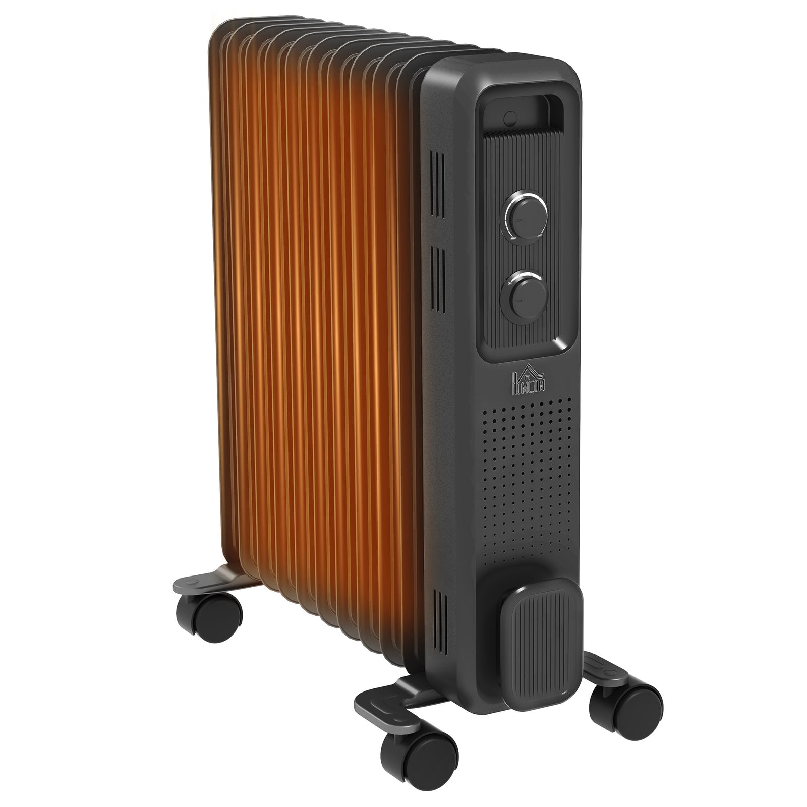 7/9/11 Fin Oil Filled Radiator Portable On Wheels | Large | Grey