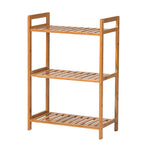 3/4/5-tier Tiered Bamboo Wood Book Storage Shelf | Small | Brown
