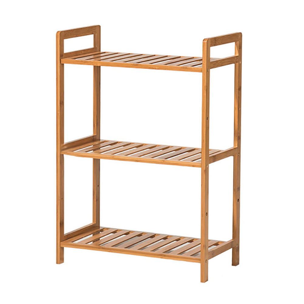 3/4/5-tier Tiered Bamboo Wood Book Storage Shelf | Small | Brown