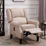 HOMCOM Heated Massage Reclining Armchair W/ Footrest Beige