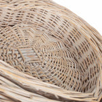 Wicker White Wash Heart Shaped Tray | Set-of-3 | White