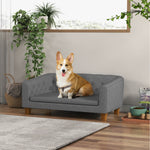 Dog Sofa Bed, Elevated Dog Couch For Small, Medium Dogs - Grey