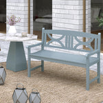 Outsunny Wooden 2-seater Garden Bench, Grey