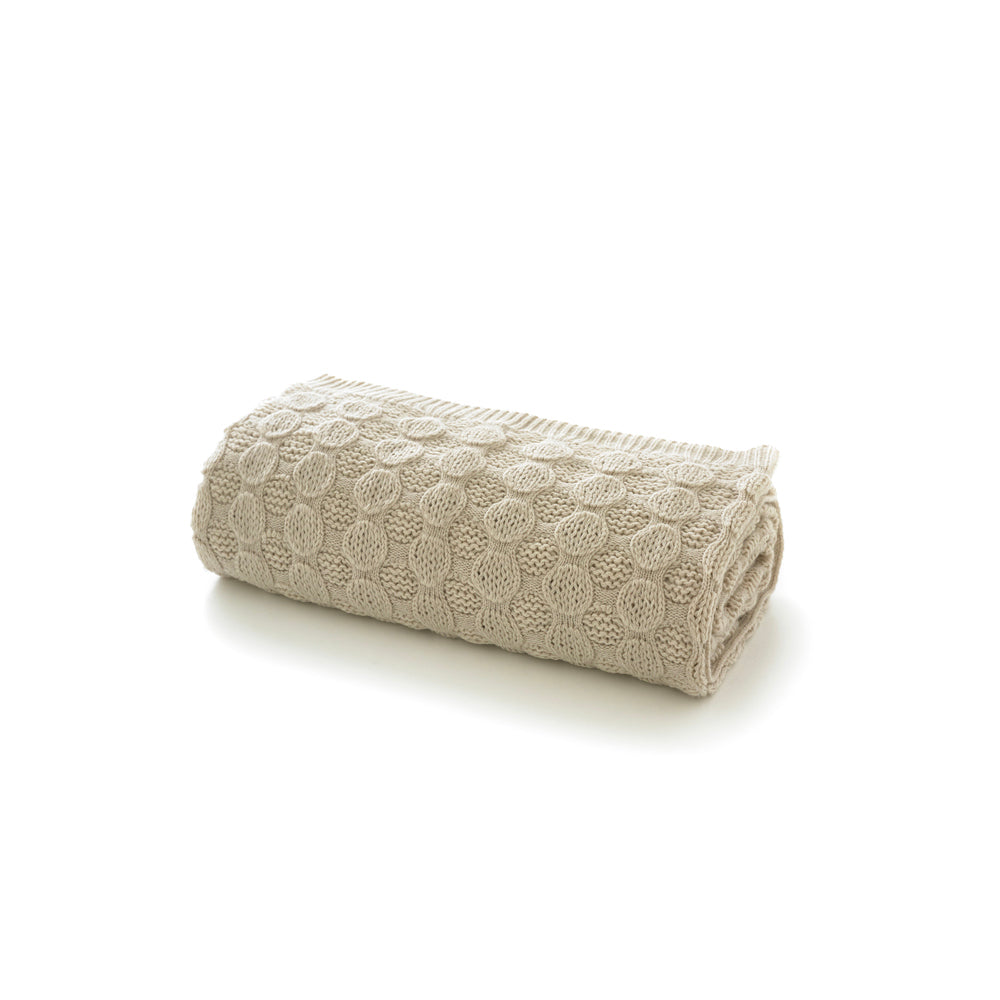Supersoft Wetherby Patterned Warm Throw | 130cm x 160cm | Beige