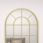 HOMCOM Modern Arch Window Wall Mirror For Living Room Bedroom, Gold Tone