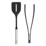 2 Piece Silicone Utensil Set With S-steel Handles