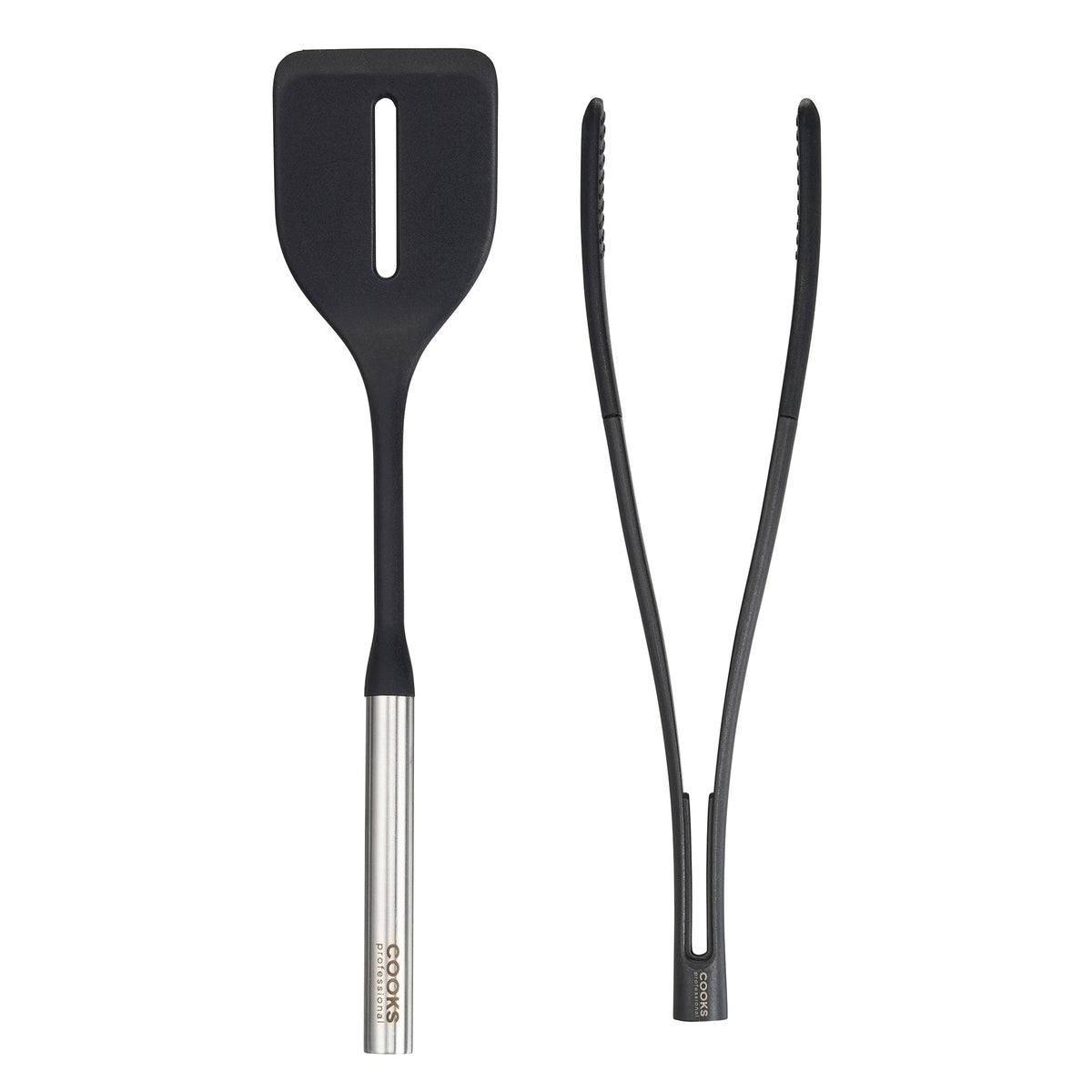 2 Piece Silicone Utensil Set With S-steel Handles
