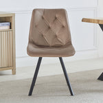 Set Of 2 Caprile Fabric Dining Chairs | Taupe
