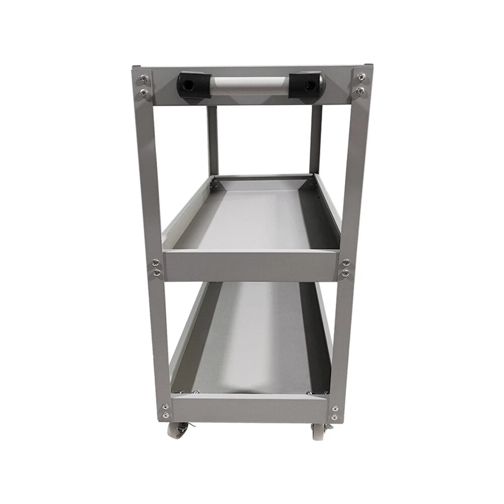 Tool Storage Heavy Duty Durable Garage Trolley Workshop 3 Tier Wheel Cart Shelf | Grey