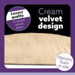 L Shaped Pregnancy Pillow, 145x25x20cm Shredded Memory Foam Full Body Maternity Cushion For Sleeping | J Shape | Cream