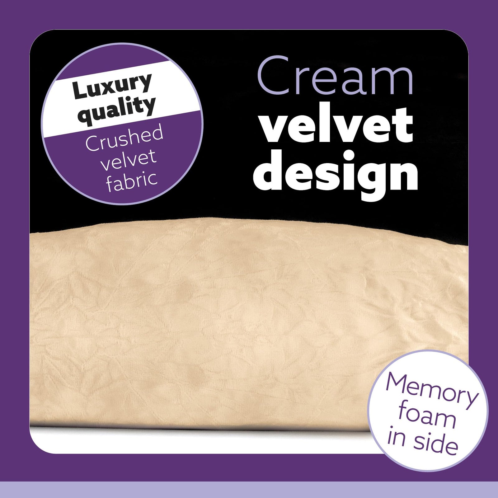 L Shaped Pregnancy Pillow, 145x25x20cm Shredded Memory Foam Full Body Maternity Cushion For Sleeping | J Shape | Cream