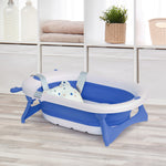 Foldable Baby Bath Tub Ergonomic With Temperature-induced Water Plug | Blue