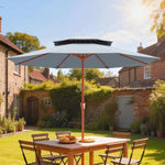 2.7 M Garden Parasol With Double Top | Light Grey