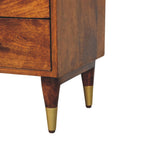 Valenza Open Frame Bedside, 2 Drawers, 1 Open Shelf, brown