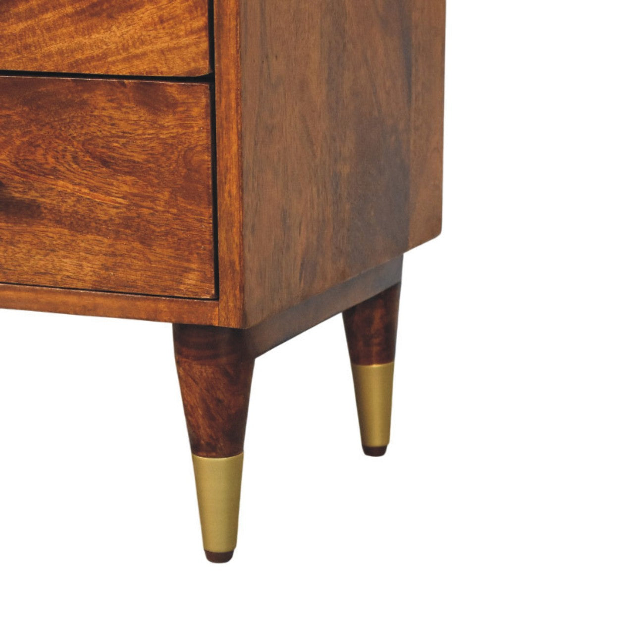 Valenza Open Frame Bedside, 2 Drawers, 1 Open Shelf, brown