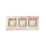 HOMESCAPES Quartz Eucalyptus Crystal Scented Candle Set, Pack Of 3