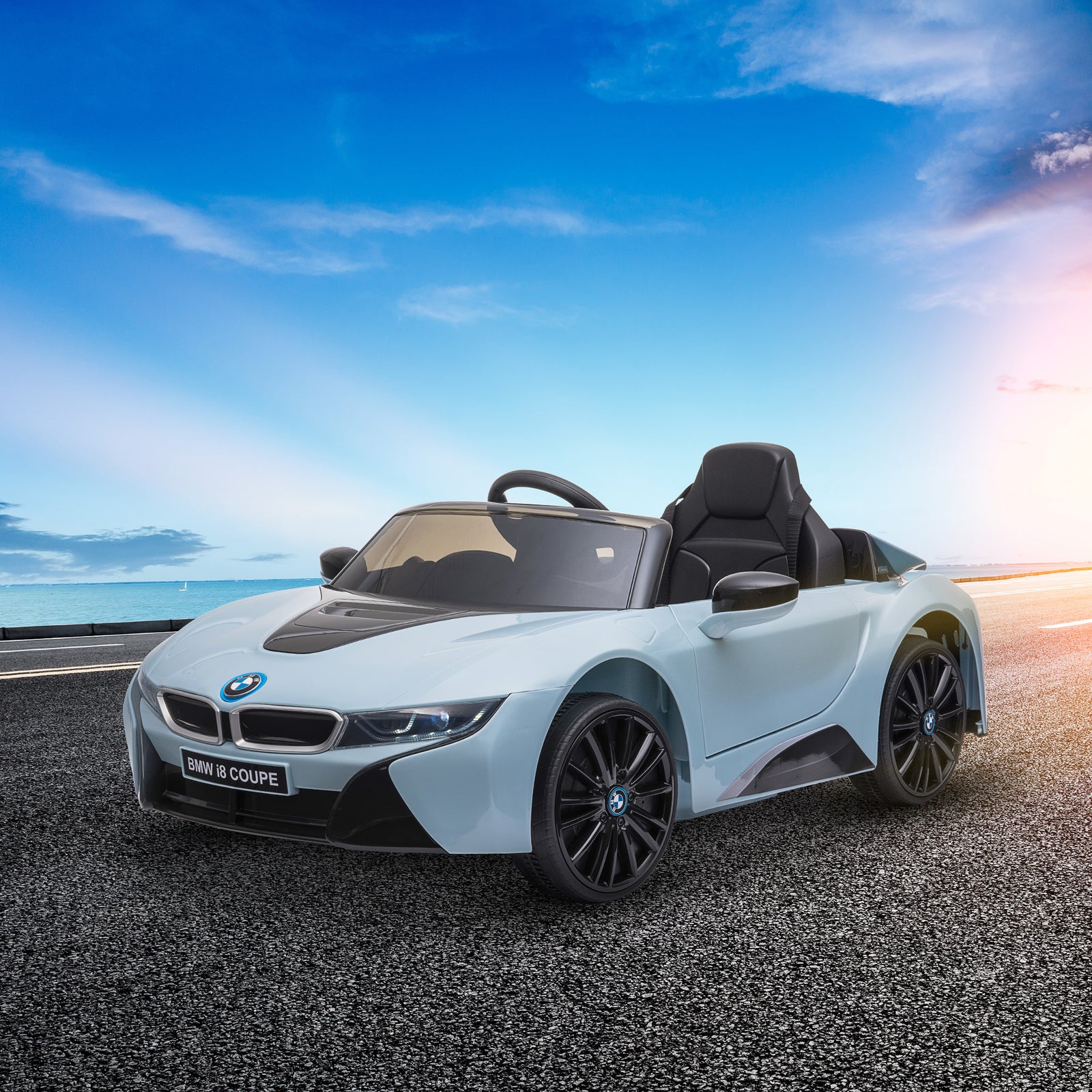 Licensed Bmw I8 Coupe Kids Ride-on Car 6v W/ Remote Lights Horn Music