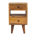 Solid Wood Mini Classic Multi Oak-ish Bedside