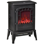 Freestanding Electric Fireplace With Realistic Flame Effect