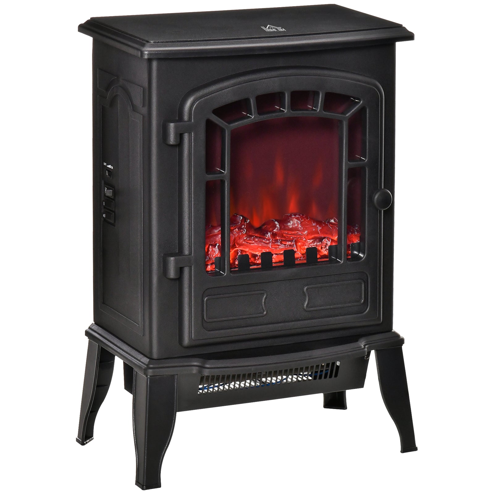 Freestanding Electric Fireplace With Realistic Flame Effect