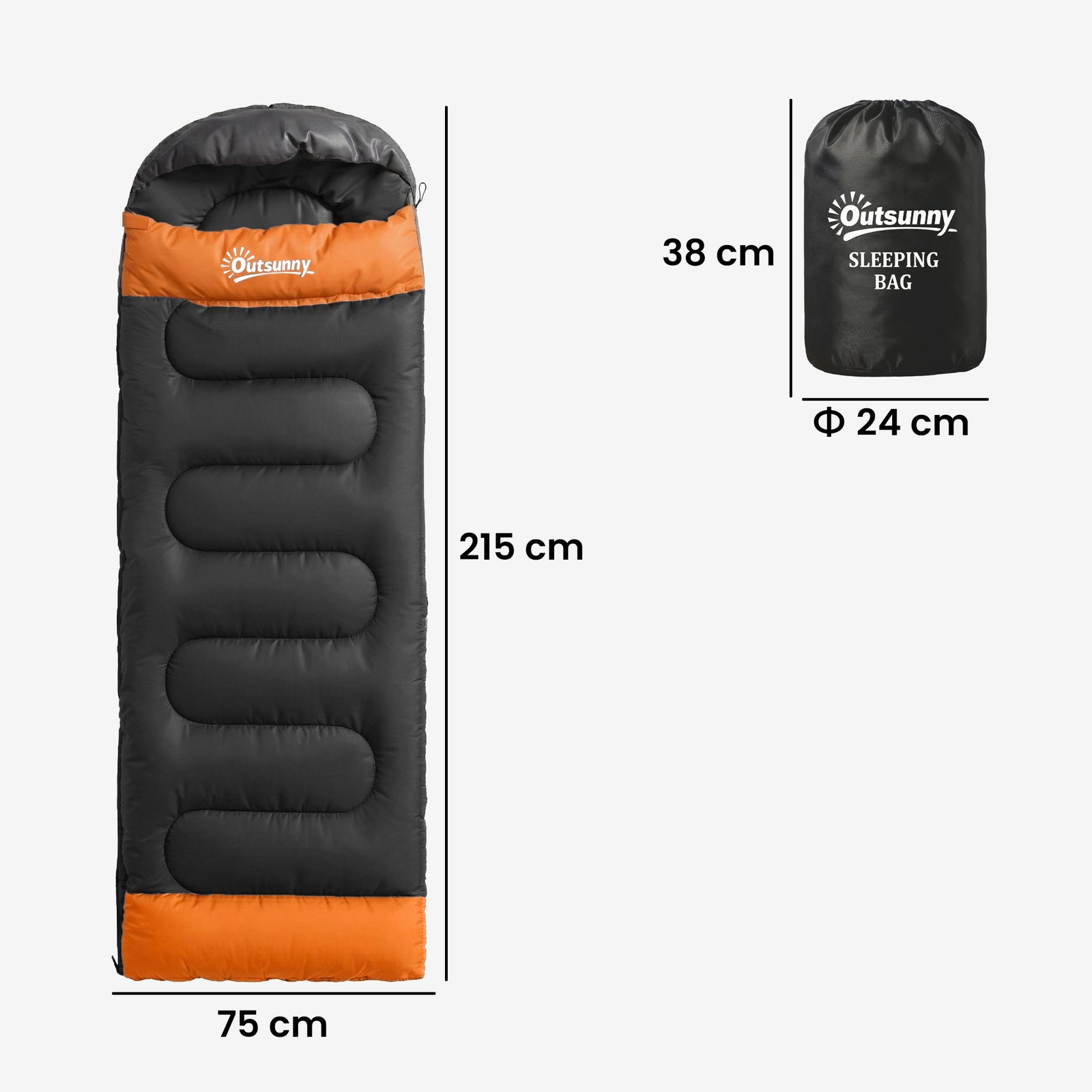 Sleeping Bag For Adults, Lightweight & Compact Sleeping Bag | Grey