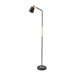 Modern Minimalist Floor Lamp With Adjustable Shade, Gold Accents，sleek Iron Design For Study | Black