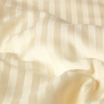Egyptian Cotton Stripe Duvet Cover With Pillowcase, 330 Tc | Double | Pastel Yellow
