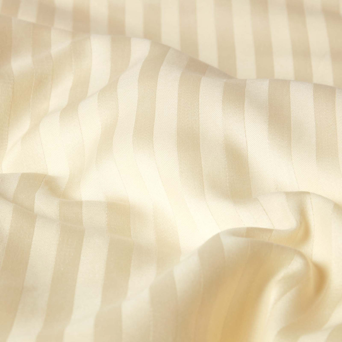 Egyptian Cotton Stripe Duvet Cover With Pillowcase, 330 Tc | King | Pastel Yellow
