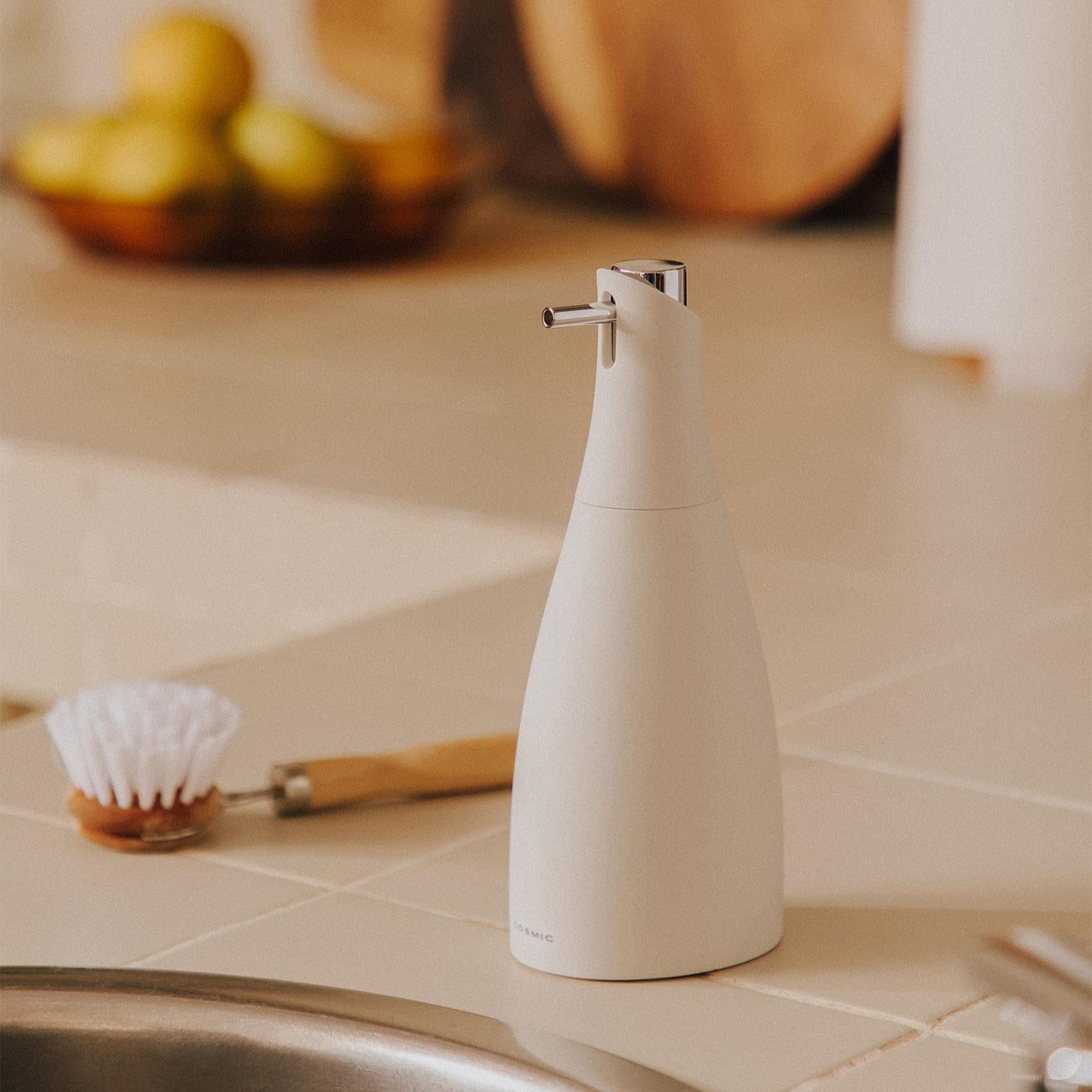 Soap Dispenser 300ml, Matt Grey Unique Design Soft Finish Saku Collection