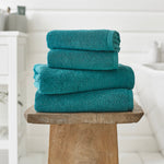 Romeo Quik Dri 100% Cotton 450gsm Towel | Face Cloth (x4) | Peacock