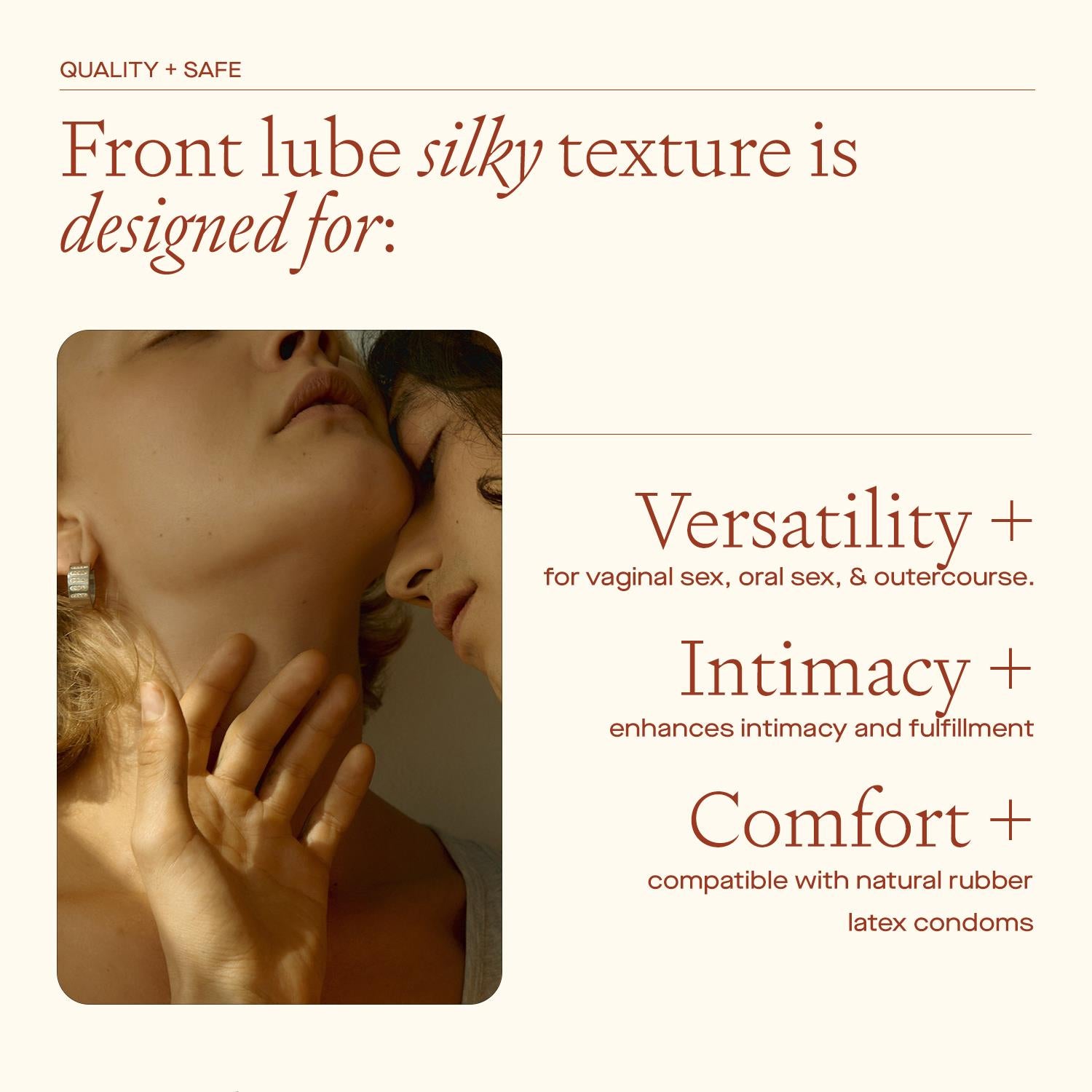 Front Lubricant Vegan & Water Based Suitable For Sensitive Skin, 20ml