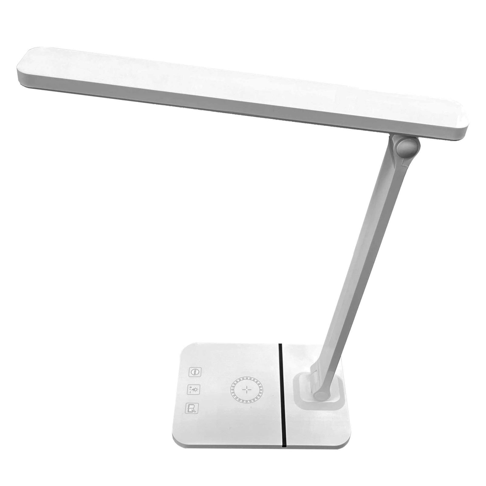 Touch Control White Desk Lamp With Wireless + Usb Phone Charger