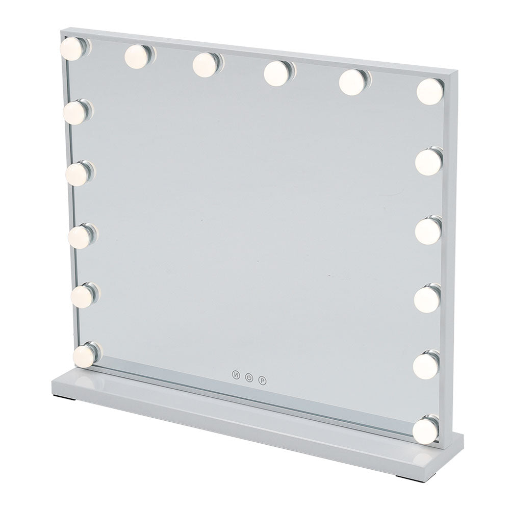 Metal Round Hollywood Vanity Mirror With Led Lights & Touch Screen Control