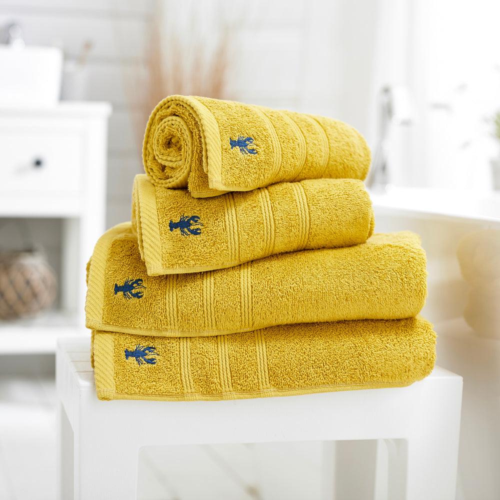 Kaleidoscope 550gm Combed 100% Cotton Towels | Bath Towel | Ochre