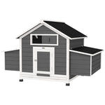 Chicken Coop With Nesting Box, Openable Top, Pull-out Tray | Grey