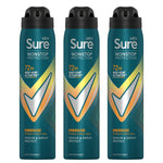 Men Energise Deodorant Spray With 72h Nonstop Protection 250ml, 3 Pack | Set of 3