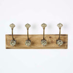 Decorative Green Wall Mounted Coat Hook Rack