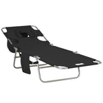 Chaise Lounge W/ Face Cavity & Arm Slots | Black